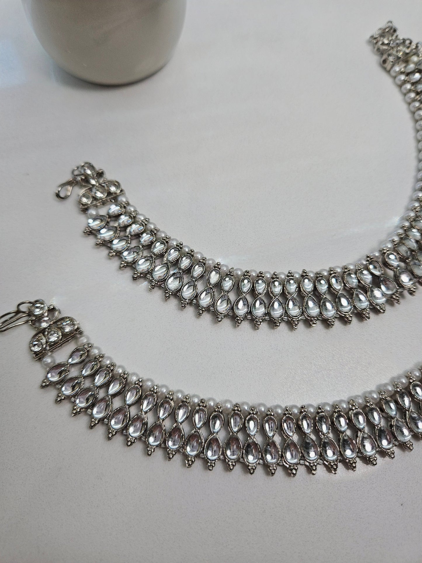 Silver Kundan Jhanjran