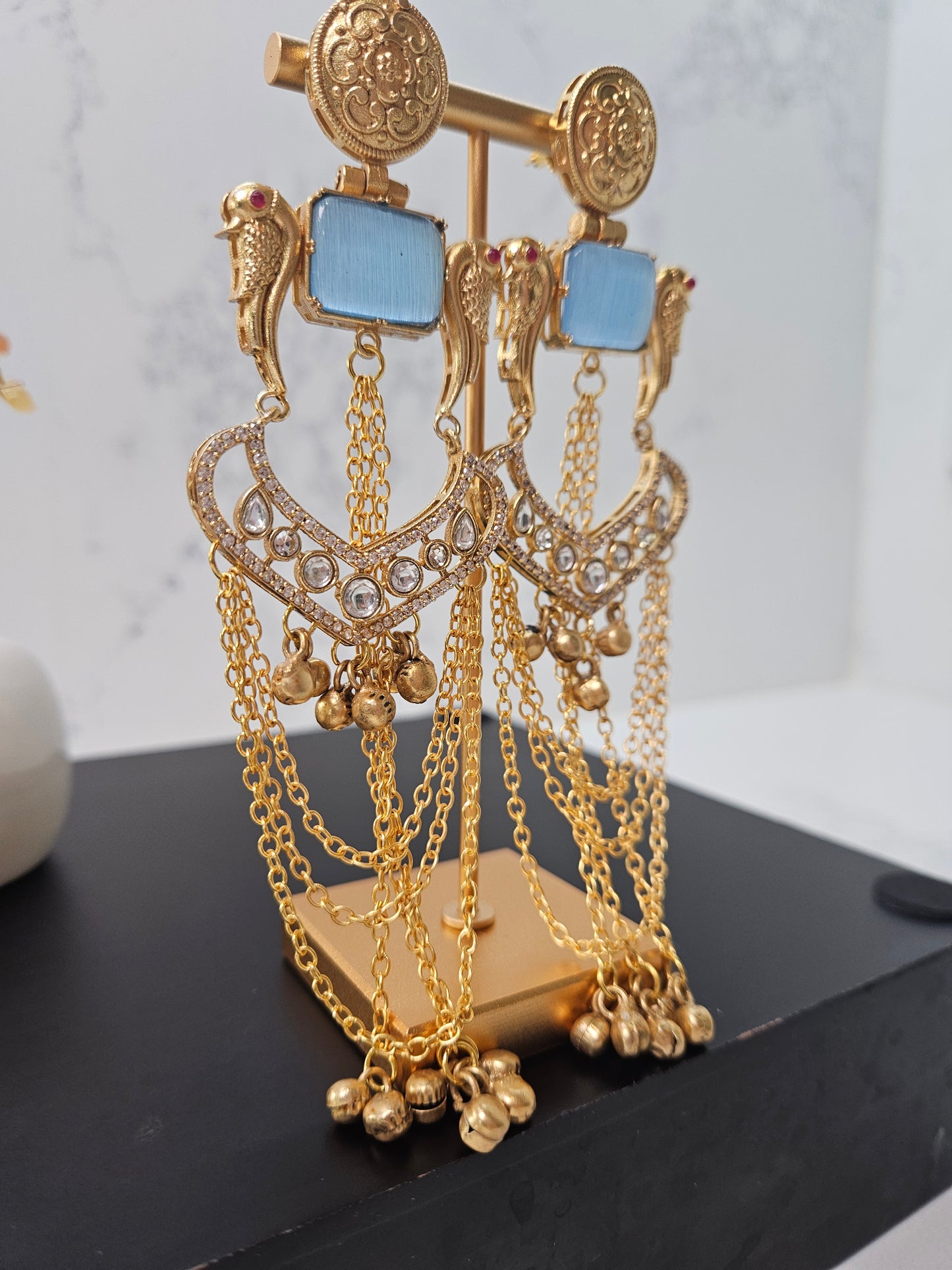 Kashmiri Powder Blue Earrings