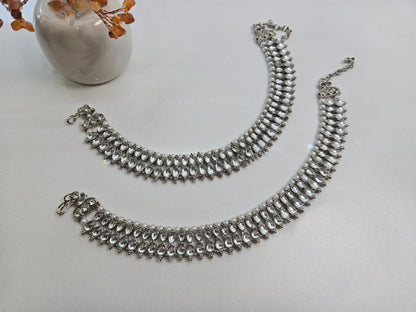Silver Kundan Jhanjran