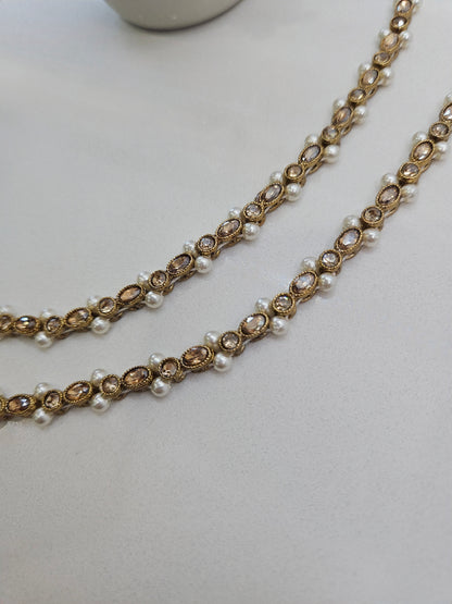 Aria Pearl Drop Anklets