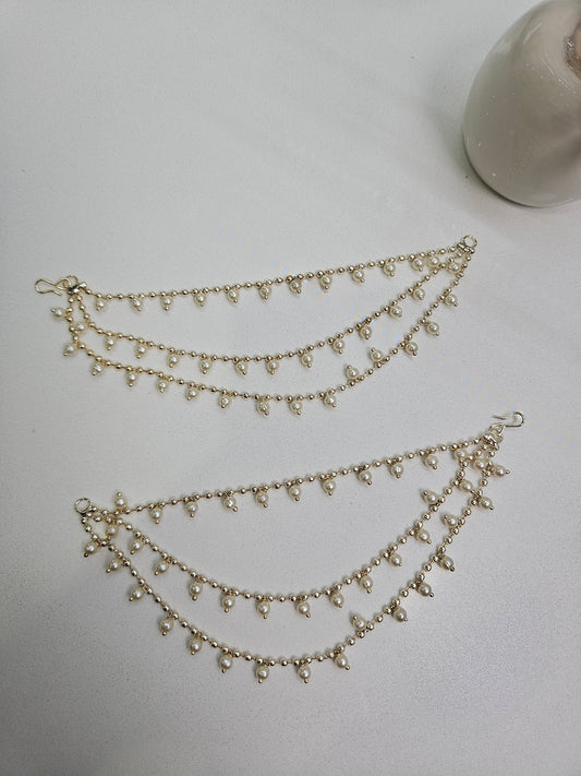Sahare with Pearl Drops