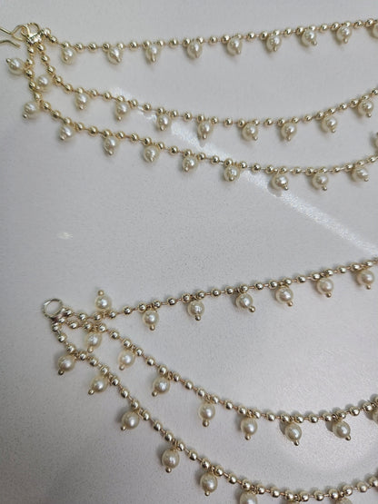 Sahare with Pearl Drops