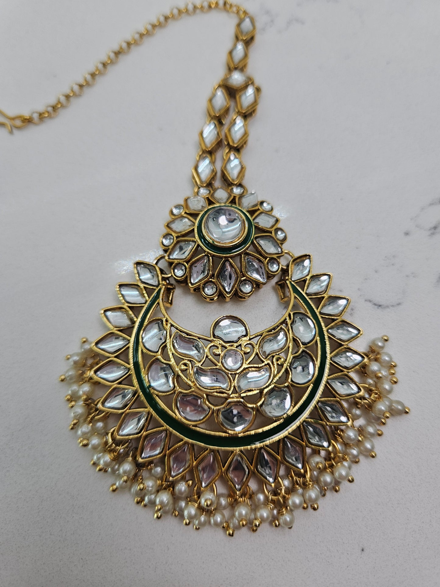 Bahubali Earring with Sahare and Tikka