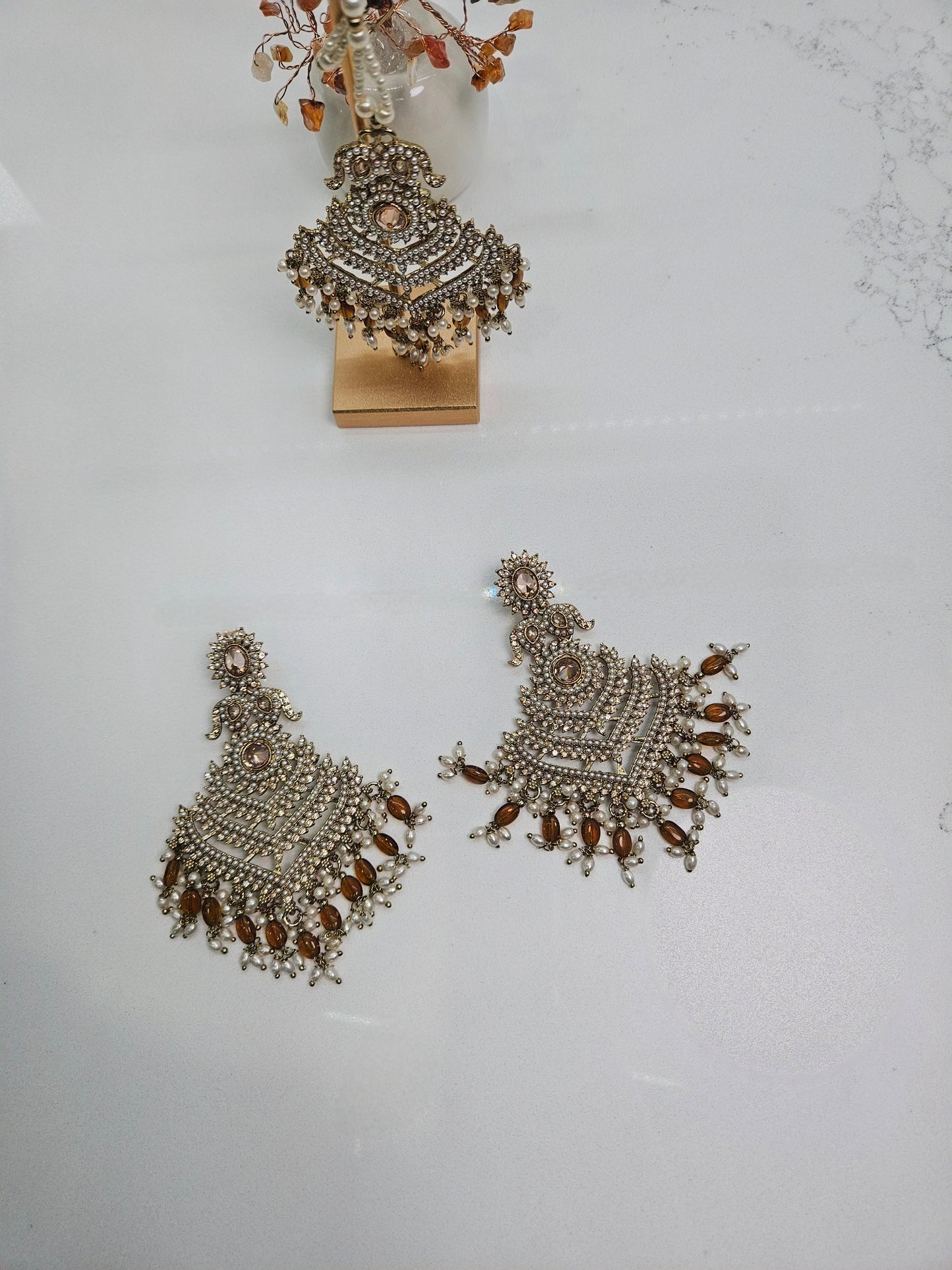 Pakistani Earrings with Tikka Set