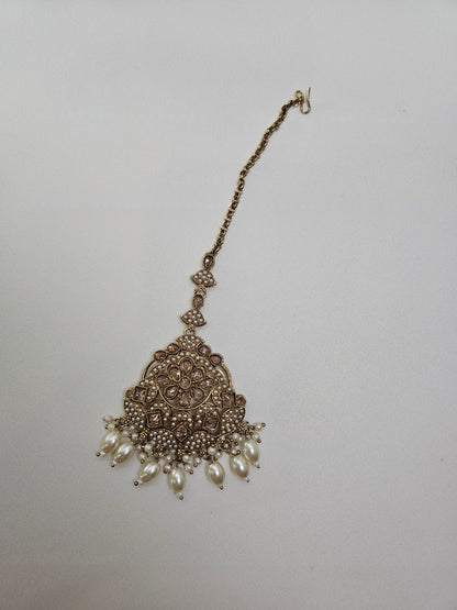 Polki Kundan Waterfall Necklace (Bridal)
