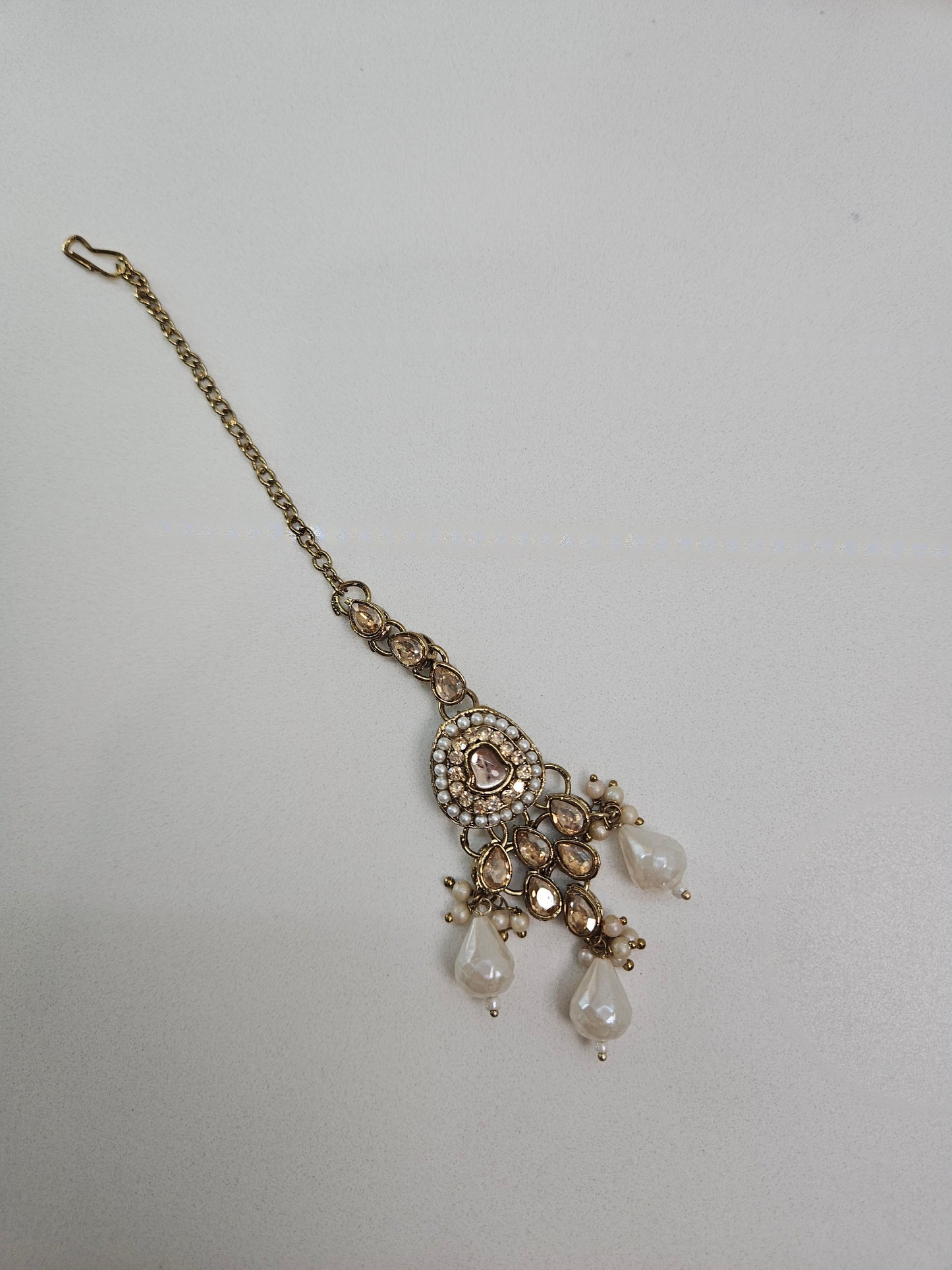 Kundan Necklace with Pearl Drops