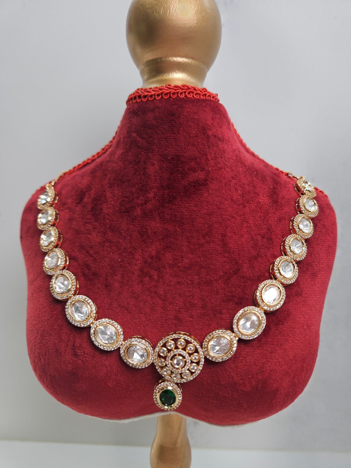 Premium Uncut Kundan Necklace Set
