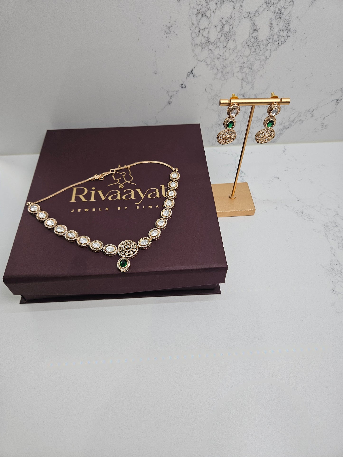 Premium Uncut Kundan Necklace Set