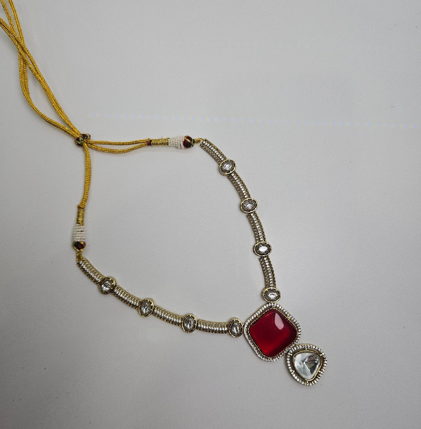 Premium Uncut Kundan Polki Necklace Set