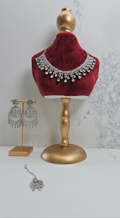 Silver Finish AD Necklace