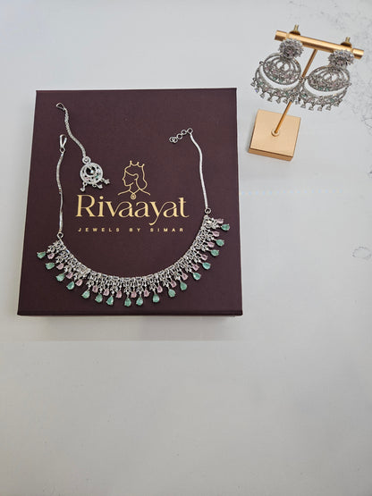 Silver Finish AD Necklace