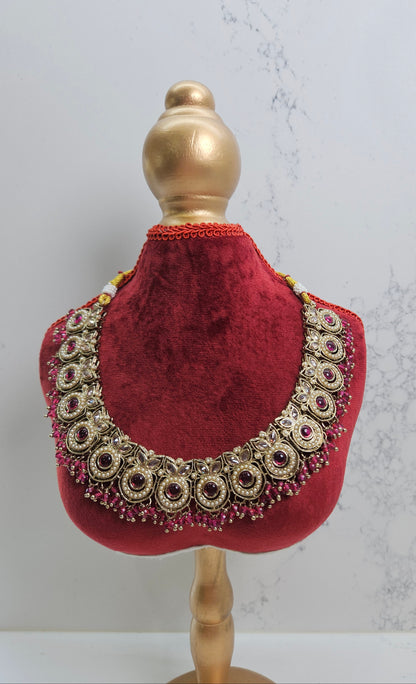 Pakistani Gold-Tone Kundan Necklace