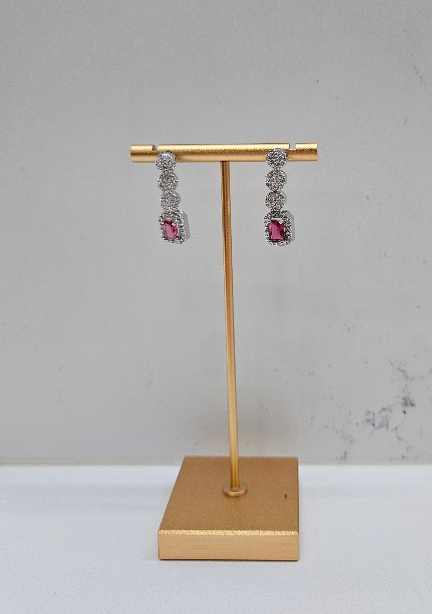 Silver Plated AD Necklace Set