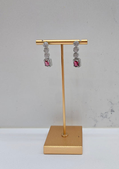 Silver Plated AD Necklace Set