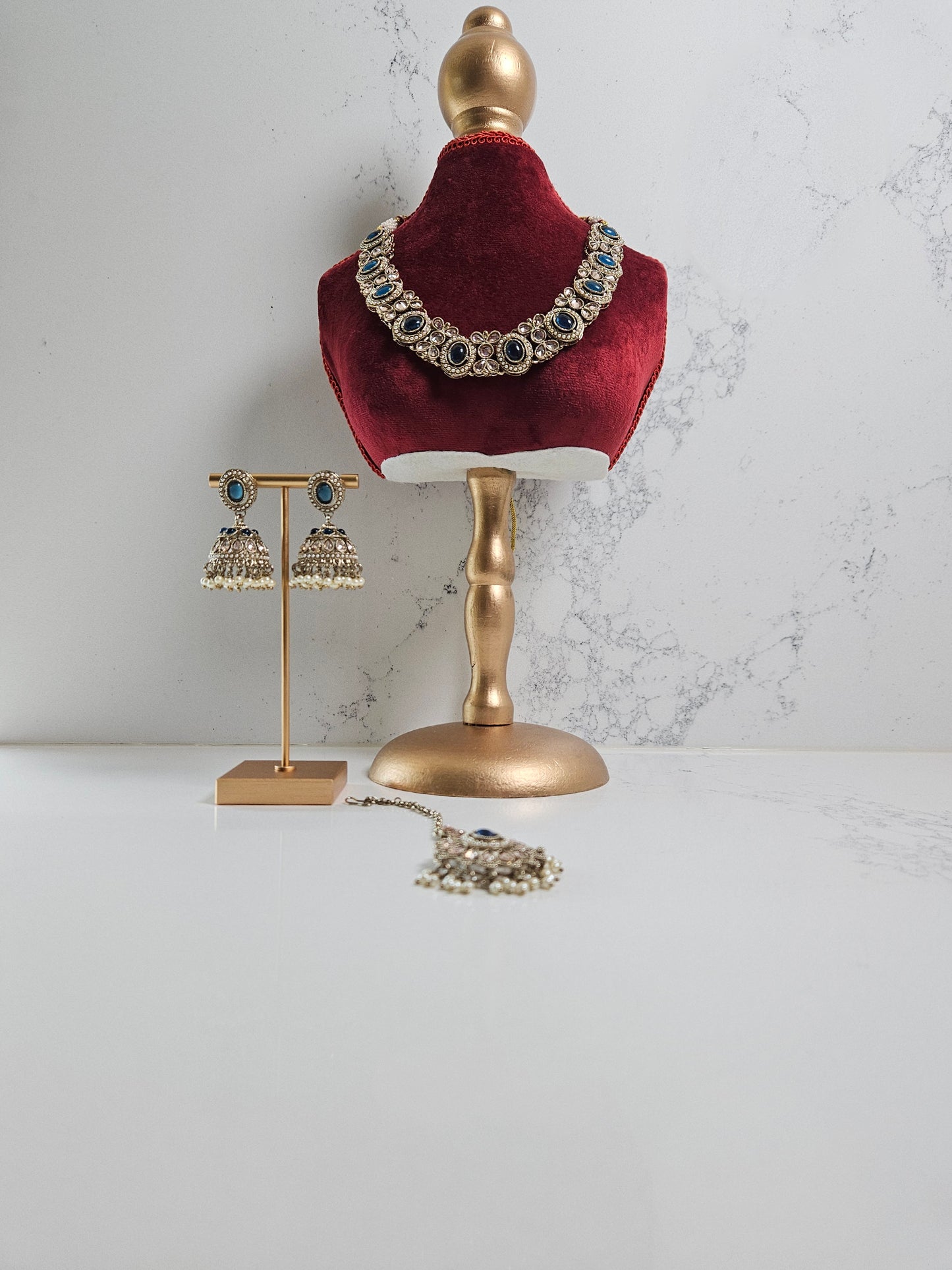 Victorian-Inspired Kundan Necklace Set