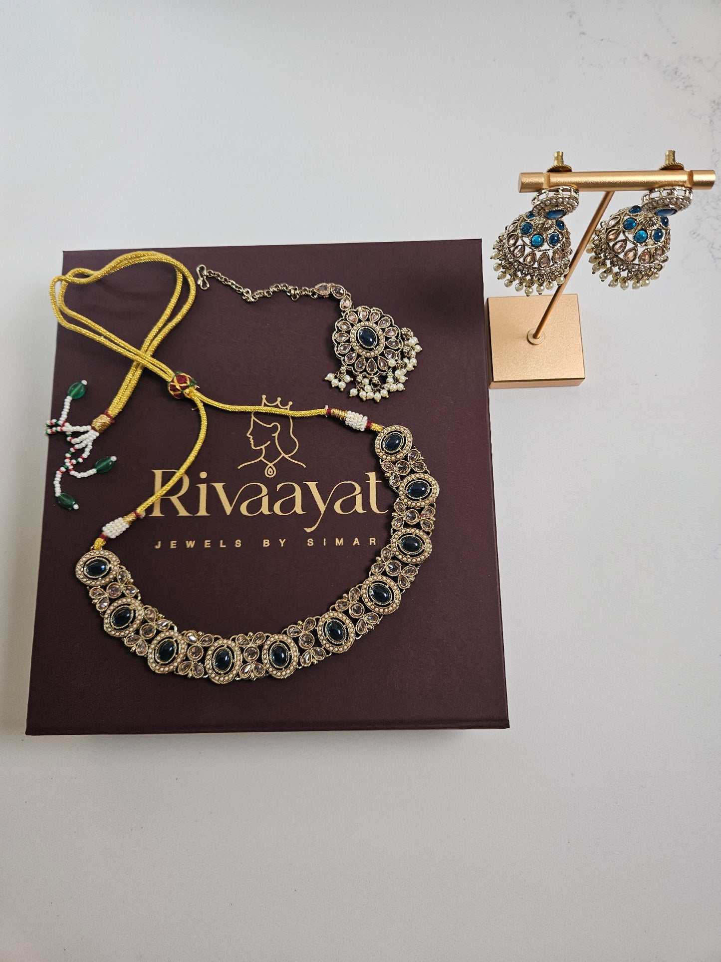 Victorian-Inspired Kundan Necklace Set