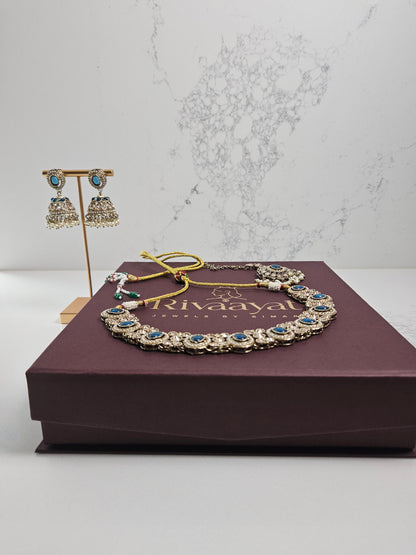 Victorian-Inspired Kundan Necklace Set