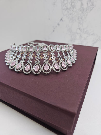 Rivaay American diamond Jewellery Set