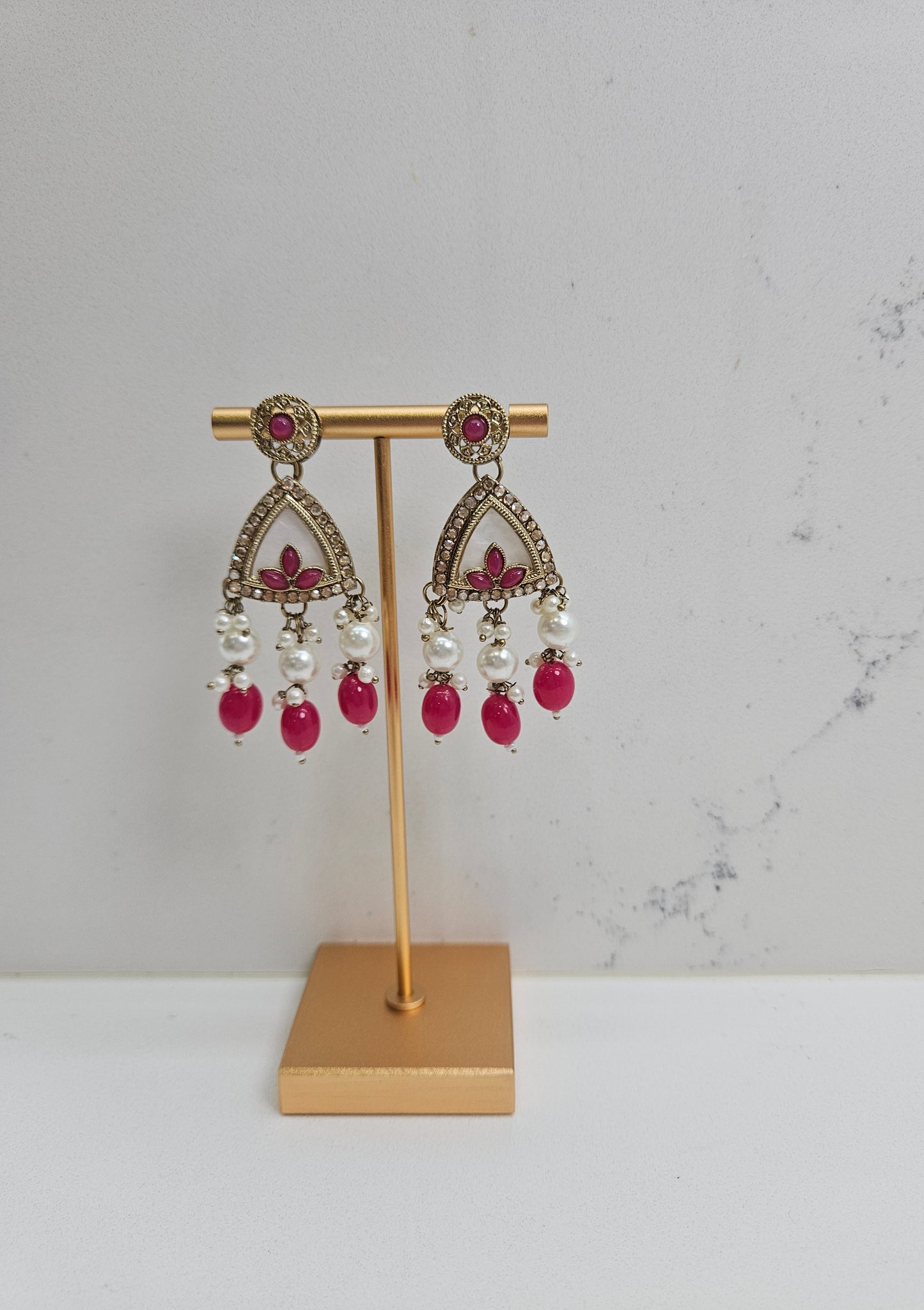 Gold Plated Kundan Necklace Semi Bridal