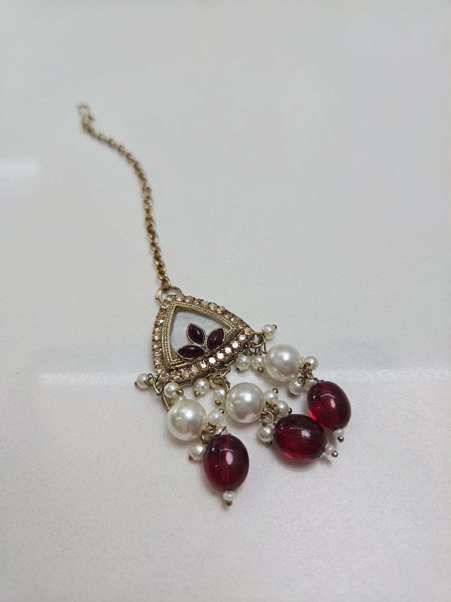 Gold Plated Kundan Necklace Semi Bridal