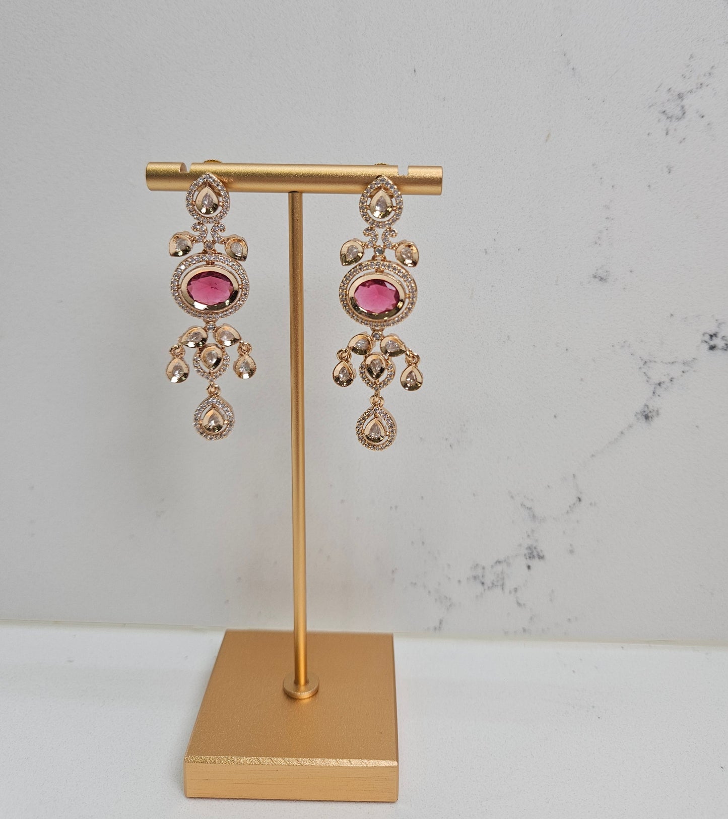 Premium Gold Plated Kundan Stone Necklace Set