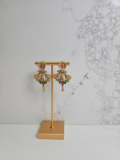 Mahalaxmi Antique Temple Necklace Set