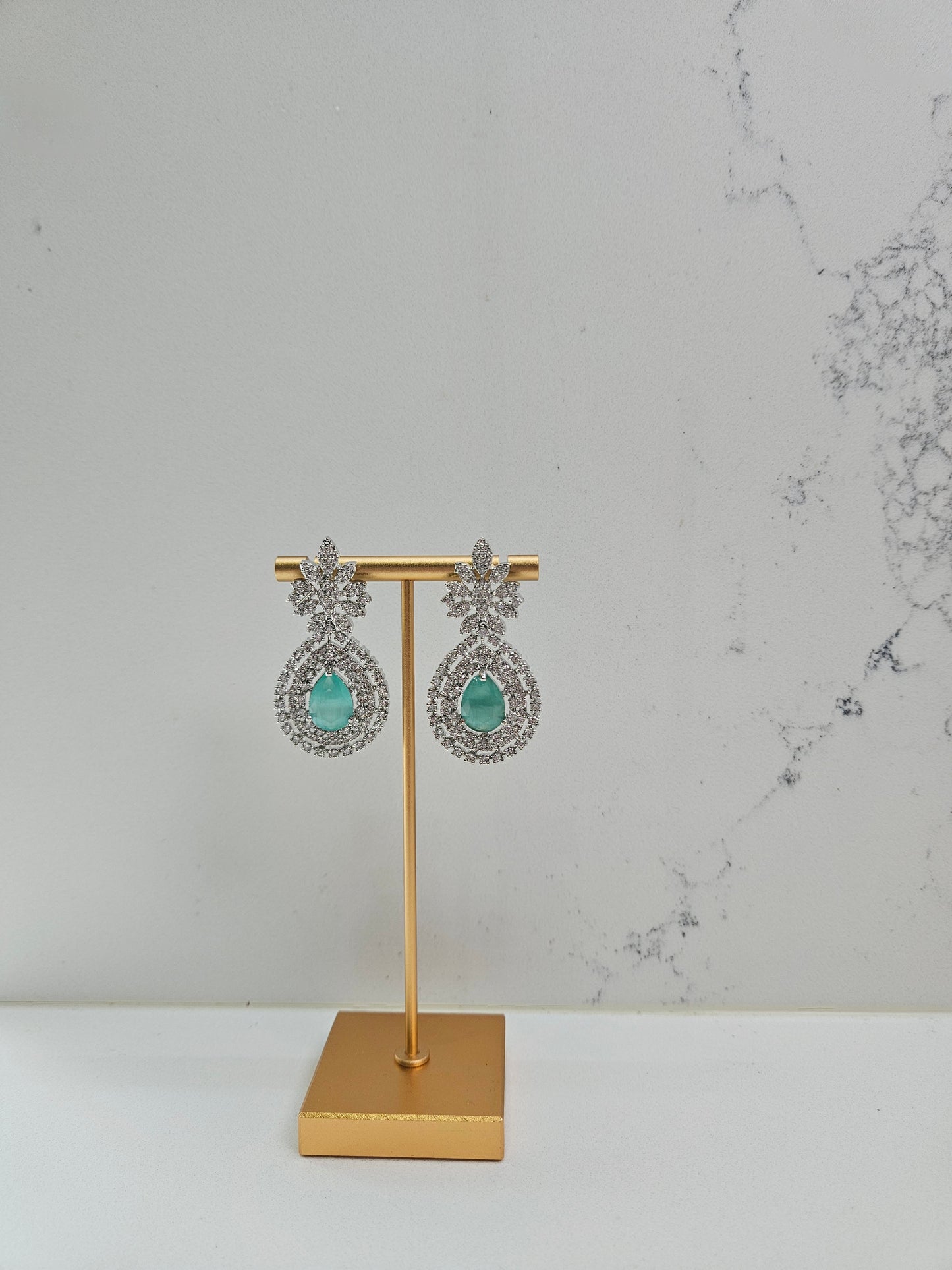 Mint American Diamond Necklace Set
