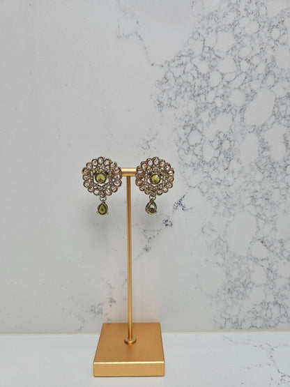 Olive Green Kundan Set