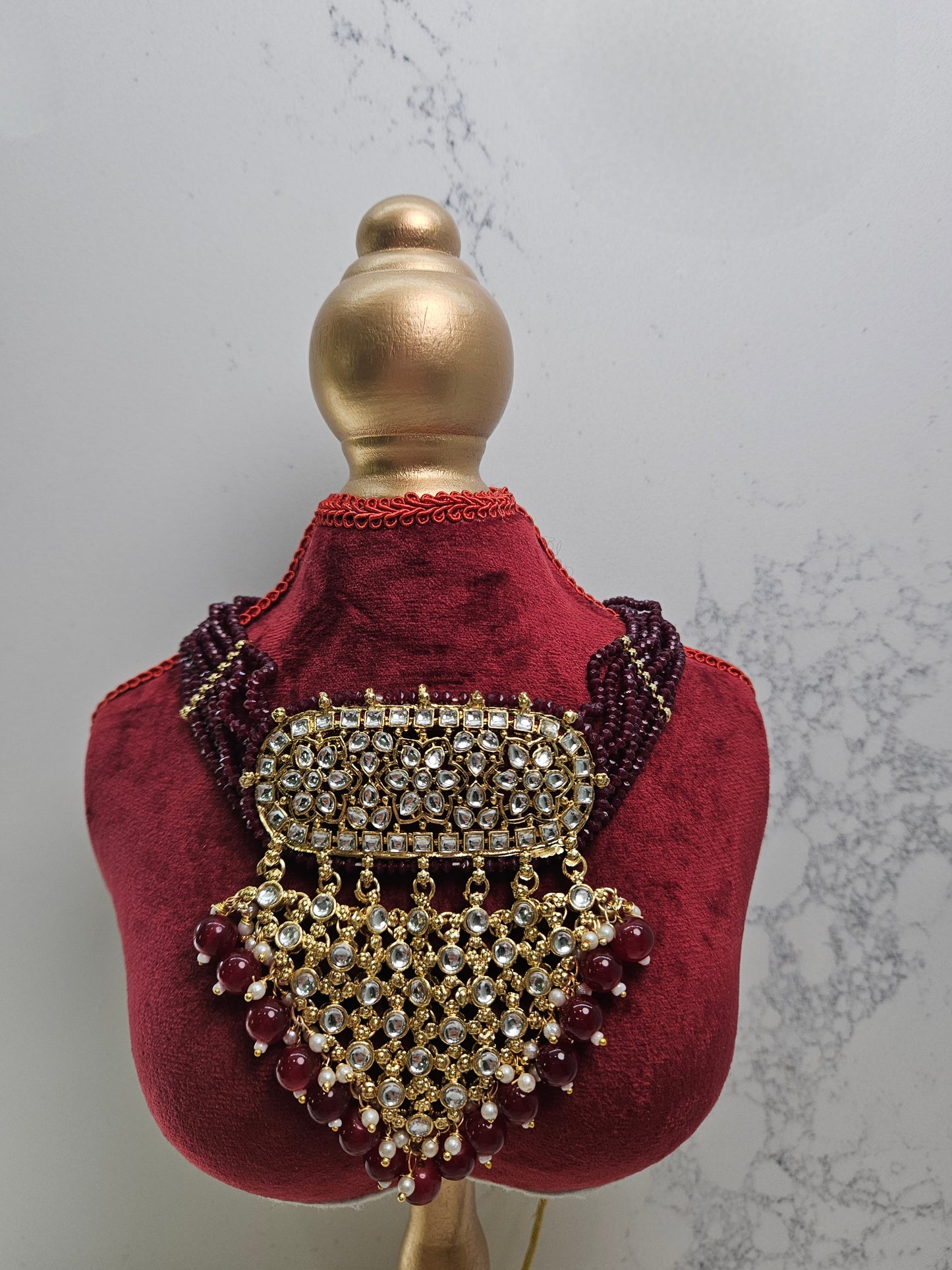 Maroon and Gold Choker