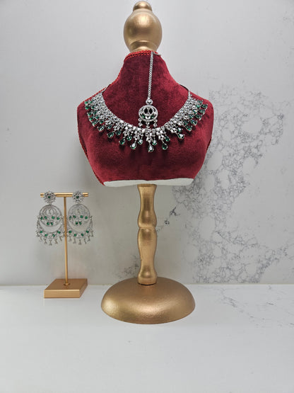 Silver Finish AD Necklace