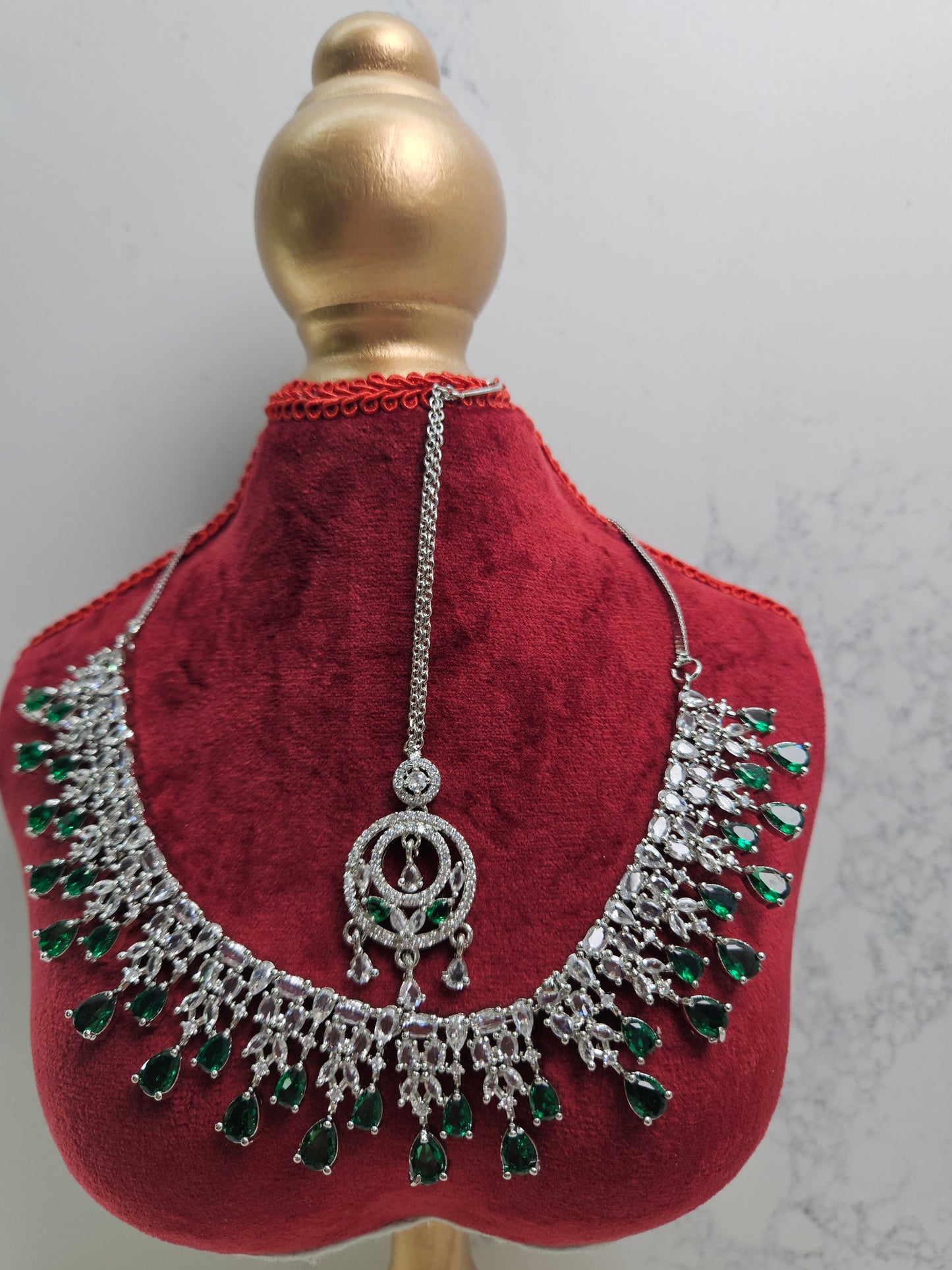 Silver Finish AD Necklace