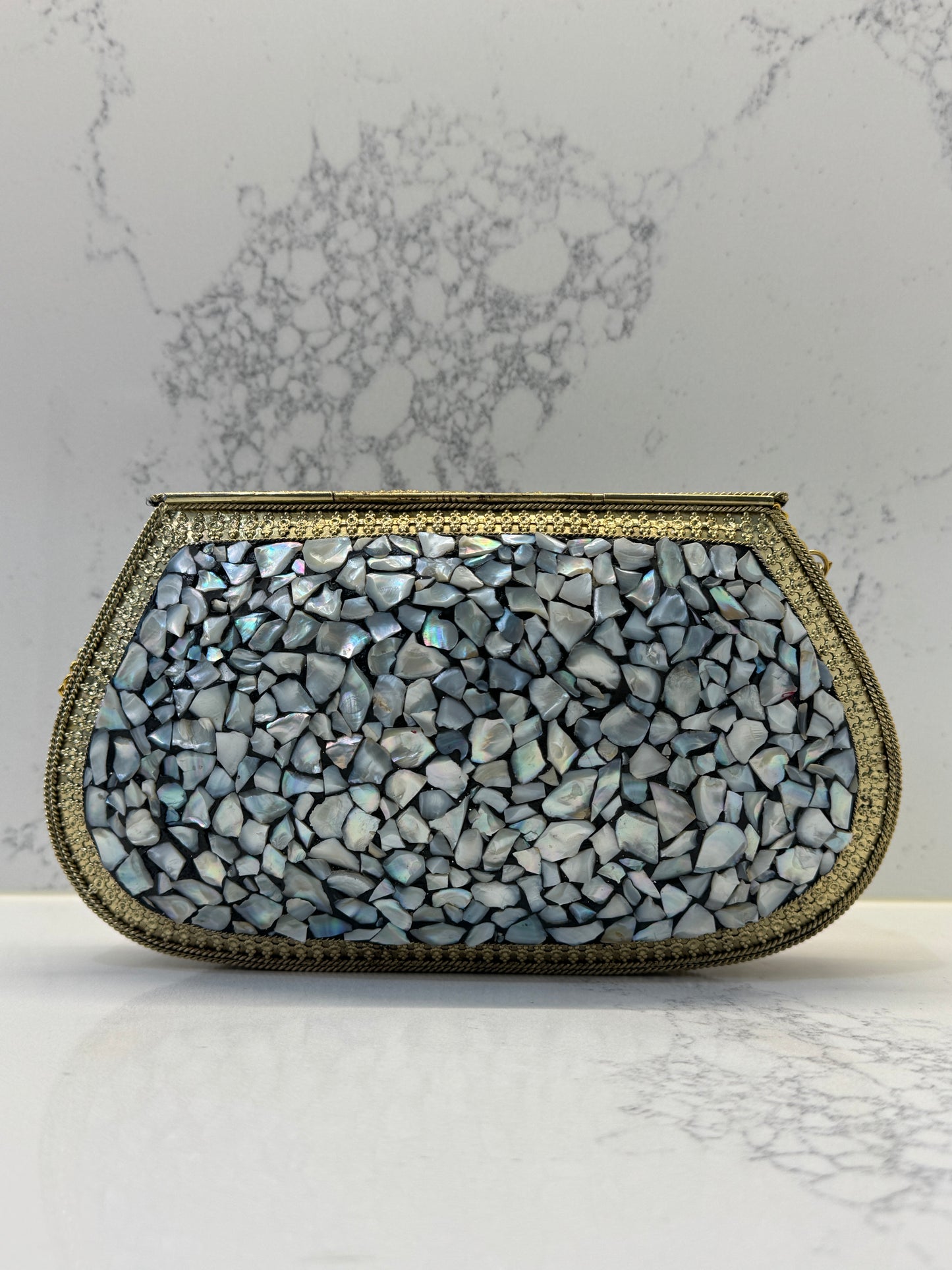 Handcrafted Metal Mosaic Clutch