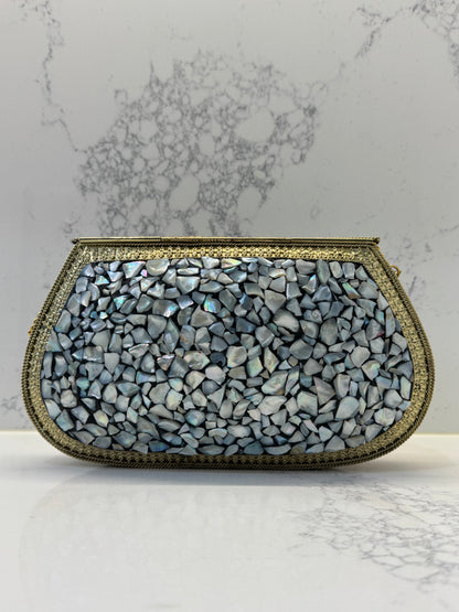 Handcrafted Metal Mosaic Clutch
