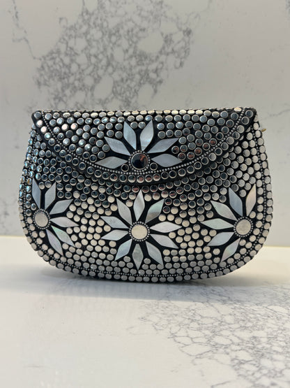 Handmade Metal Silver Clutch