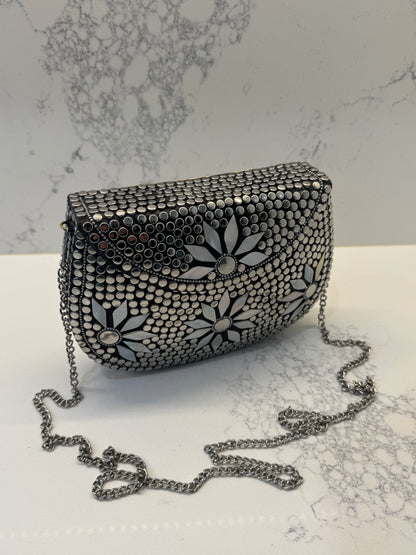 Handmade Metal Silver Clutch