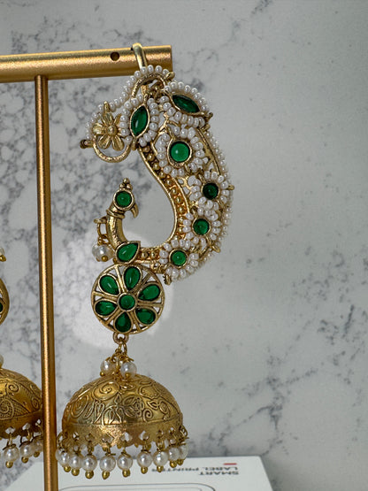 Peacock Earcuff Jhumka