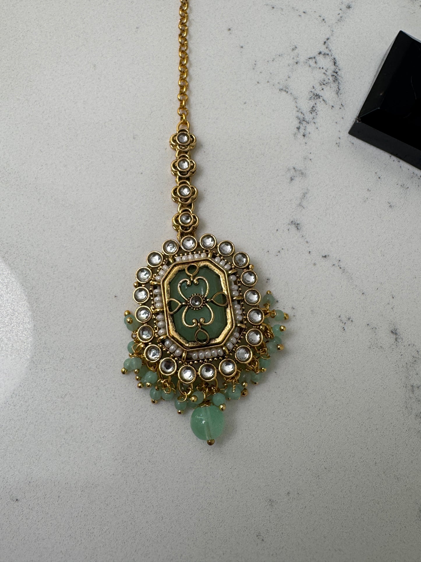 Traditional Kundan Necklace Set with Tikka