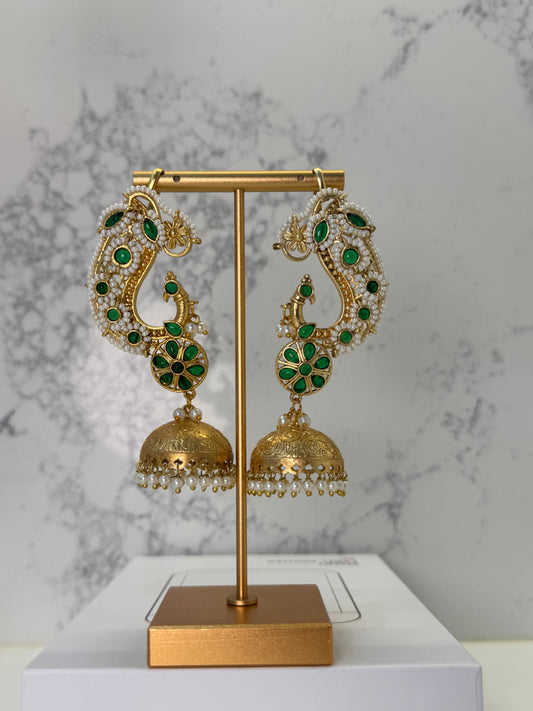 Peacock Earcuff Jhumka