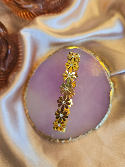 Golden Blossom Openable Bracelet