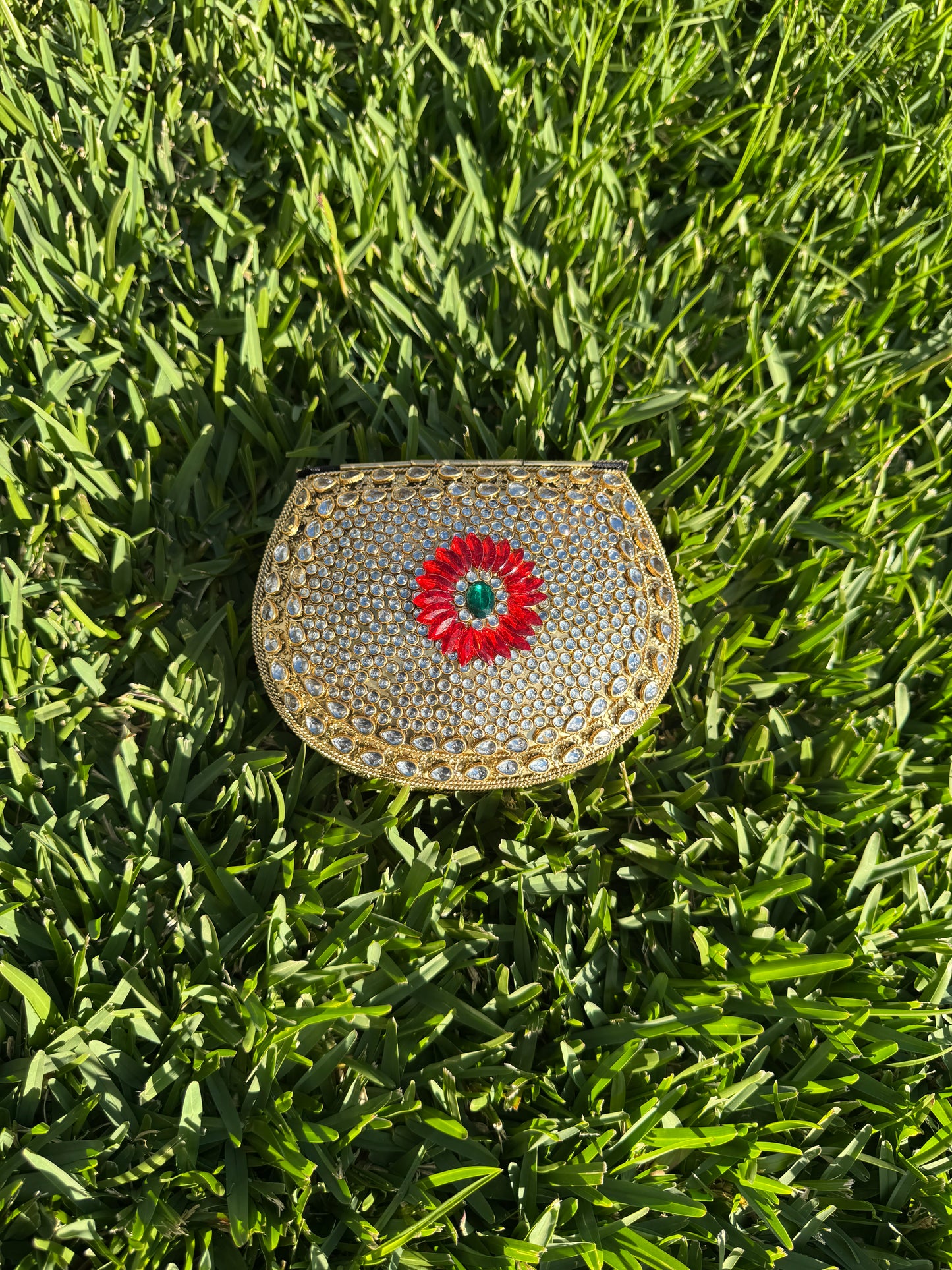 Multicolor kundan clutch